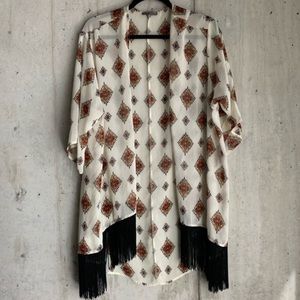 Boho Tassel Tribal Kimono